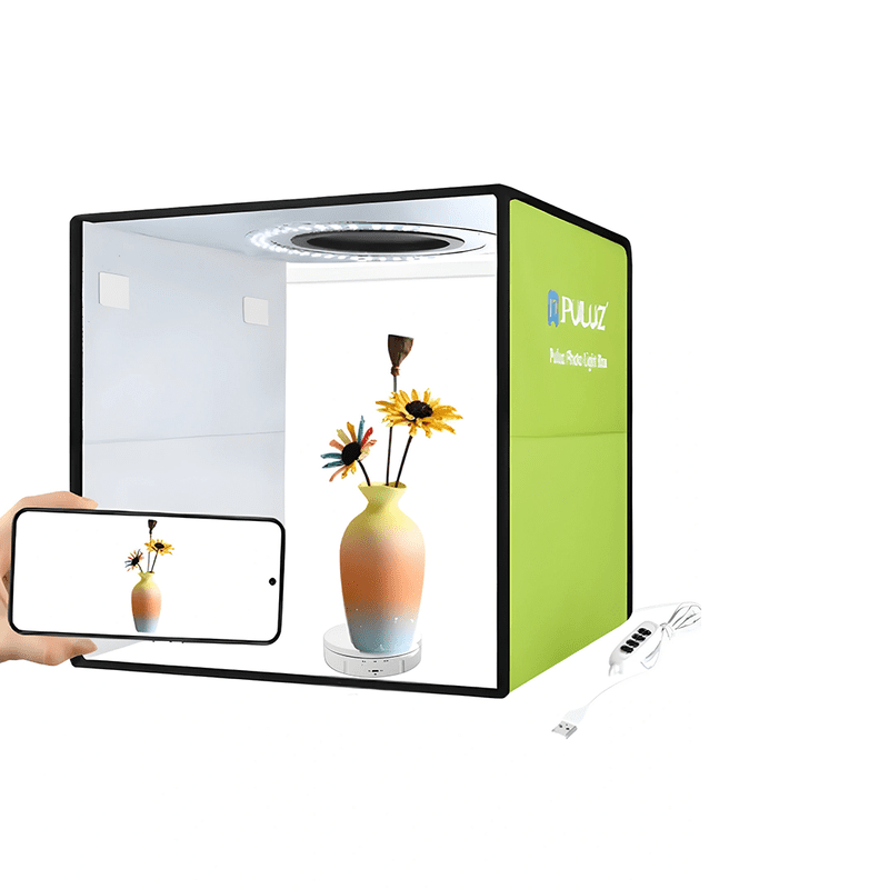 Pack Lightbox PULUZ 30cm Avec Table Rotative 10cm – Image 1