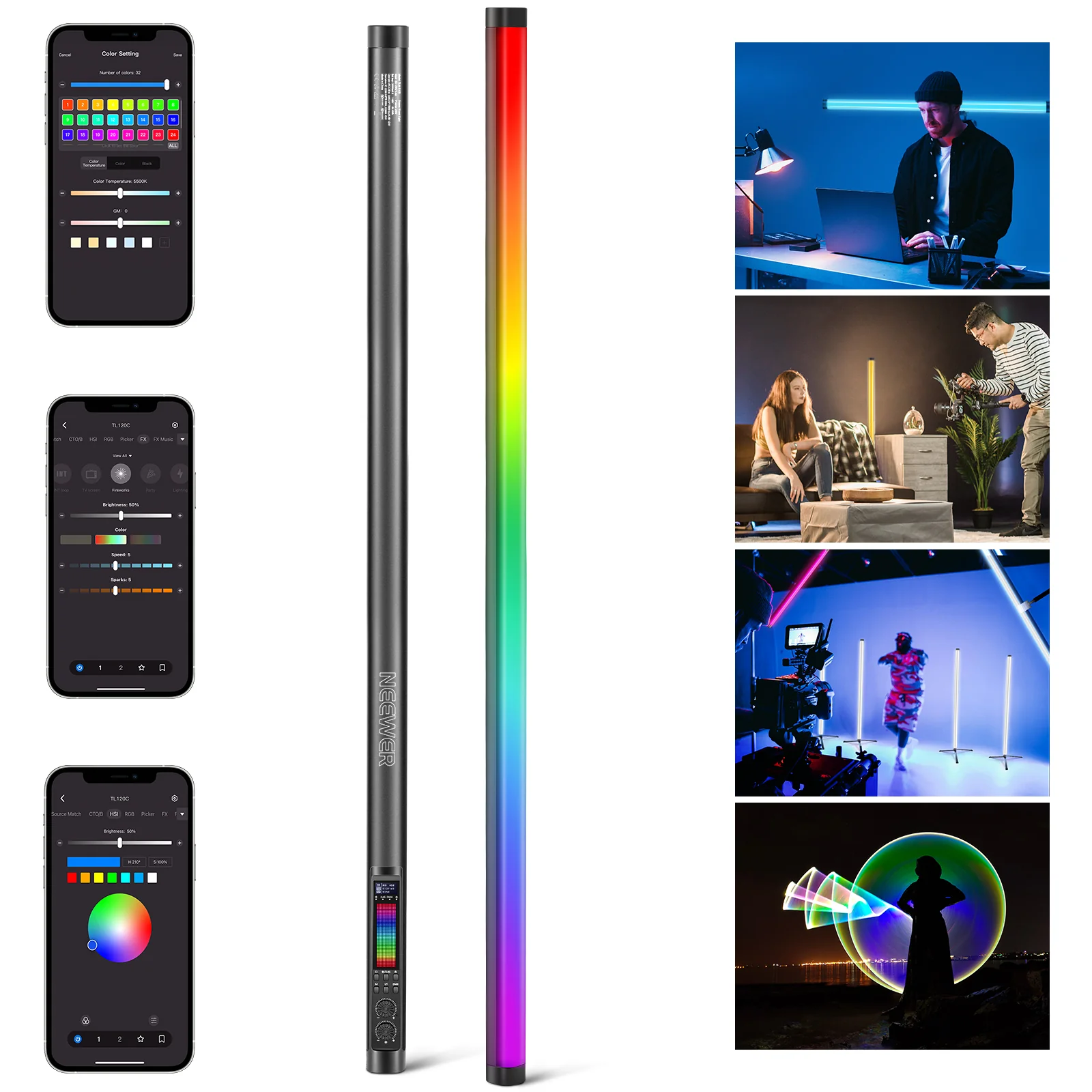 TUBE LED RGB NEEWER TL120C RGB 42W – Image 1