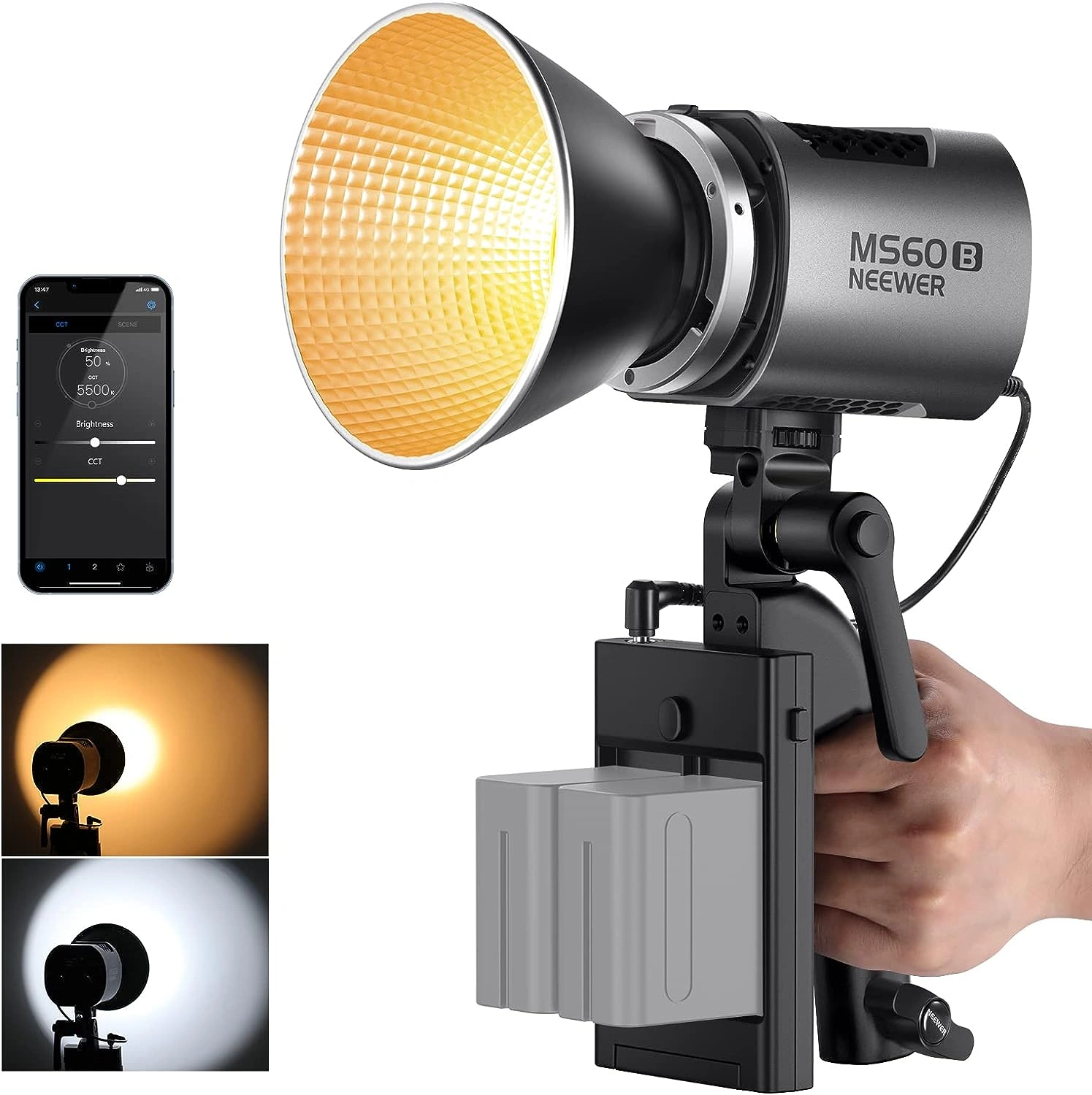 Lumiére Continue COB NEEWER MS60B ( Bi-Color / 65W ) – Image 1